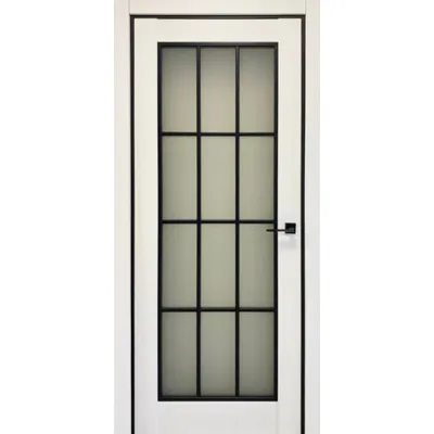 Межкомнатные Двери Brama Eco-cell 16-33 Черное стекло ПВХ плёнка-0