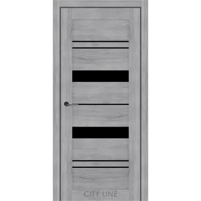Межкомнатные Двери City Line DELTA Черное стекло ПВХ плёнка-7