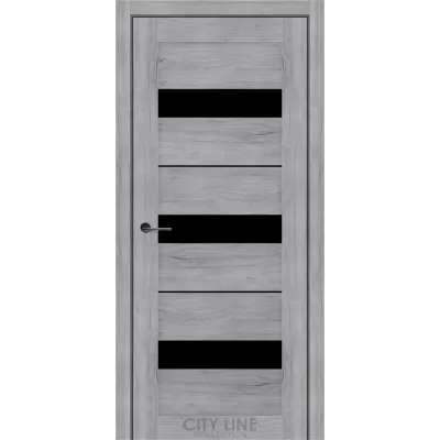 Межкомнатные Двери City Line ARION Черное стекло ПВХ плёнка-7