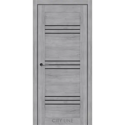 Межкомнатные Двери City Line SANTO Черное стекло ПВХ плёнка-7