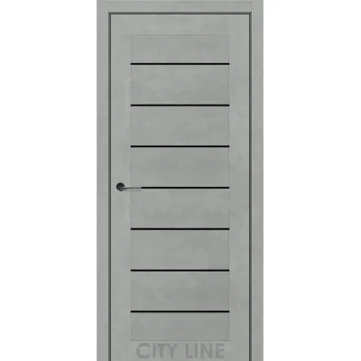 Межкомнатные Двери City Line Express CLINTON Черное стекло Ламинатин-6