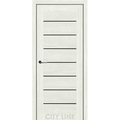 Межкомнатные Двери City Line Express CLINTON Черное стекло Ламинатин-7