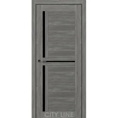 Межкомнатные Двери City Line Express FLORUS Черное стекло Ламинатин-1