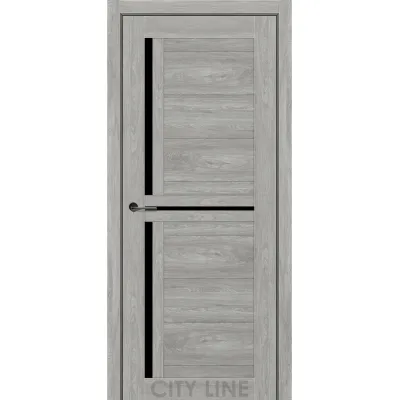 Межкомнатные Двери City Line Express FLORUS Черное стекло Ламинатин-2
