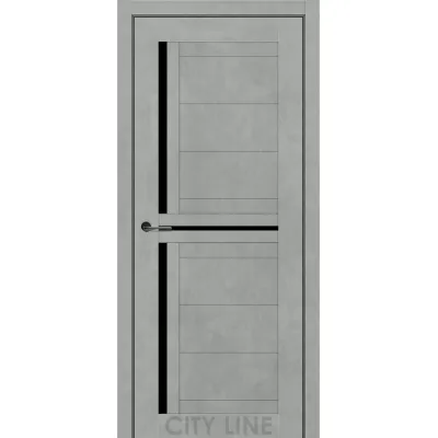 Межкомнатные Двери City Line Express FLORUS Черное стекло Ламинатин-4
