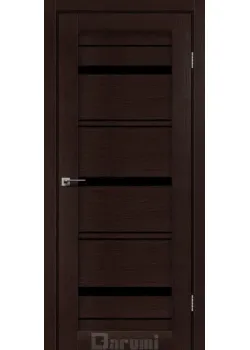 Двері Darumi Doors Darina дуб честнат Чорне скло