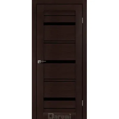 Міжкімнатні Двері Darumi Doors Darina дуб честнат Чорне скло Ламінатин-0