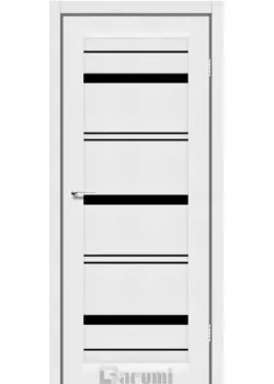Двері Darumi Doors Darina білий текстурний Чорне скло