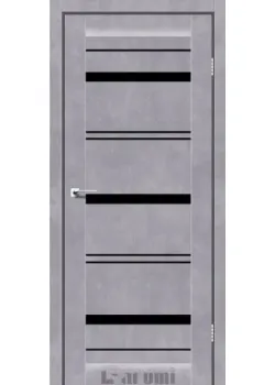 Двері Darumi Doors Darina сірий бетон Чорне скло