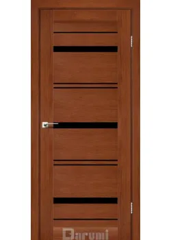 Двері Darumi Doors Darina горіх роял Чорне скло