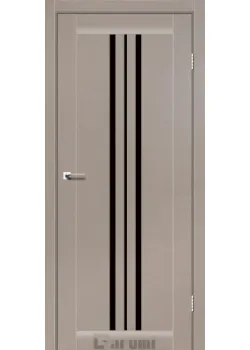 Двері Darumi Doors Stella сірий краст Чорне скло