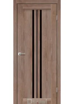 Двері Darumi Doors Stella горіх бургун Чорне скло