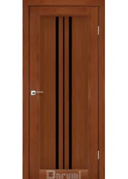 Двері Darumi Doors Stella горіх роял Чорне скло