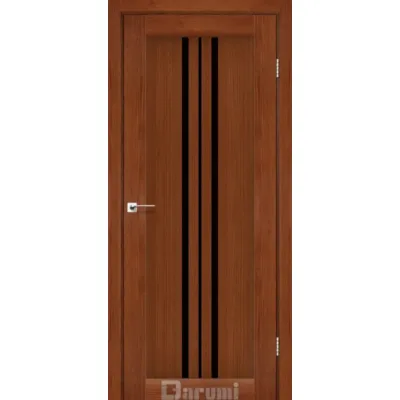 Межкомнатные Двери Darumi Doors Stella орех роял Черное стекло Ламинатин-0