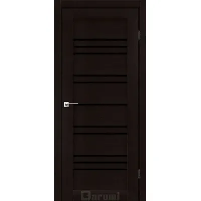 Межкомнатные Двери Darumi Doors Versal дуб честнат Черное стекло Ламинатин-0