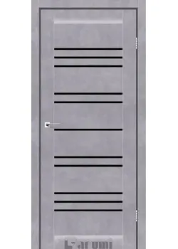 Двери Darumi Doors Versal серый бетон Черное стекло
