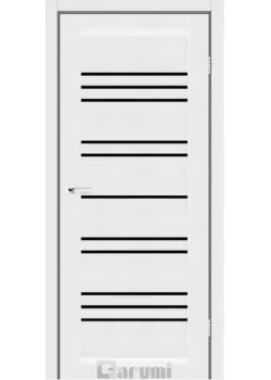 Двери Darumi Doors Versal белый матовый Черное стекло