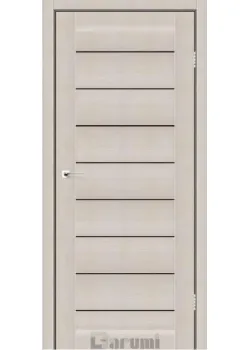 Двери Darumi Doors Leona дуб мембау Черное стекло