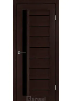 Двері Darumi Doors Bordo дуб честнат Чорне скло