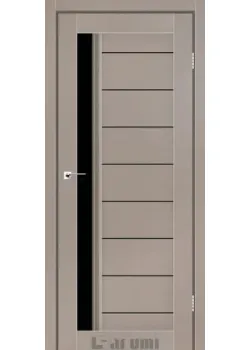 Двері Darumi Doors Bordo сірий краст Чорне скло