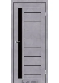 Двері Darumi Doors Bordo сірий бетон Чорне скло