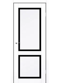 Двери Darumi Doors RAMONA белый матовый Черное стекло