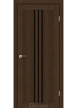 Двері Darumi Doors Christi дуб честнат Чорне скло