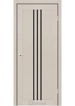 Двері Darumi Doors Christi димчастий краст Чорне скло