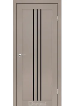 Двері Darumi Doors Christi сірий краст Чорне скло