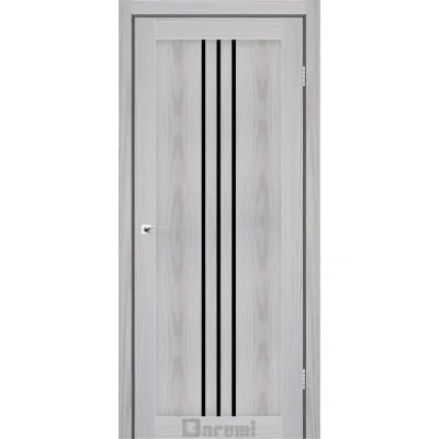 Межкомнатные Двери Darumi Doors Christi серая модрина Черное стекло Ламинатин-0