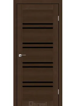 Двері Darumi Doors Mary дуб честнат Чорне скло