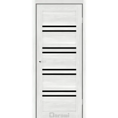 Межкомнатные Двери Darumi Doors Mary ясень отару Черное стекло Ламинатин-0