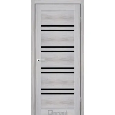 Межкомнатные Двери Darumi Doors Mary серая модрина Черное стекло Ламинатин-0