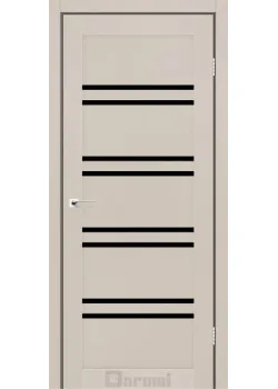 Двері Darumi Doors Mary димчастий краст Чорне скло