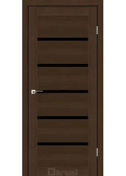 Двері Darumi Doors Tina дуб честнат Чорне скло
