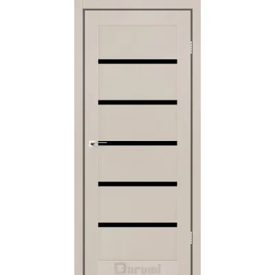 Межкомнатные Двери Darumi Doors Tina дымчастый краст Черное стекло Ламинатин-0