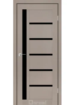 Двері Darumi Doors Arny сірий краст Чорне скло