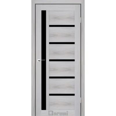 Межкомнатные Двери Darumi Doors Arny серая модрина Черное стекло Ламинатин-0