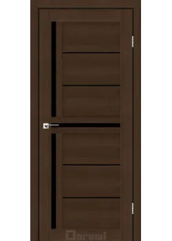 Двері Darumi Doors Sabrina дуб честнат Чорне скло