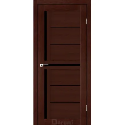 Межкомнатные Двери Darumi Doors Sabrina венге панга Черное стекло Ламинатин-0