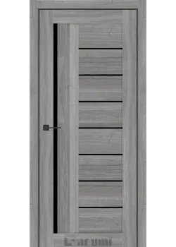 Двери Darumi Doors Floriana-01 орех грей ривер Черное стекло