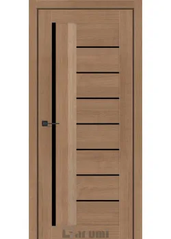 Двери Darumi Doors Floriana-01 орех кендал Черное стекло