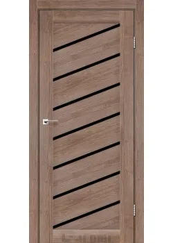 Двери Darumi Doors Rosalia орех бургун Черное стекло