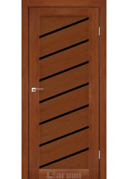 Двери Darumi Doors Rosalia орех роял Черное стекло