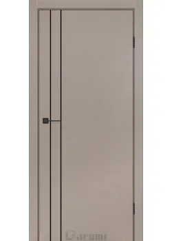 Двери Darumi Doors Plato Line PTL-05 серый краст молдинг и торцы алюминий черный