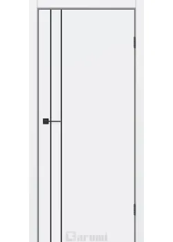 Двери Darumi Doors Plato Line PTL-05 белый мат молдинг и торцы алюминий черный