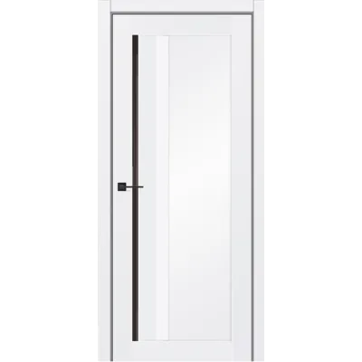 Міжкімнатні Двері Darumi Doors Floriana-03 Чорне скло Ламінатин-0