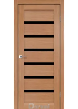 Двери Darumi Doors Vela дуб натуральный Черное стекло