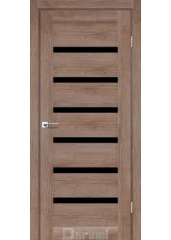 Двери Darumi Doors Vela орех бургун Черное стекло