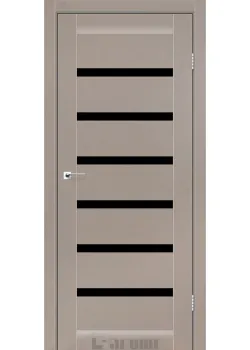 Двери Darumi Doors Vela серый краст Черное стекло